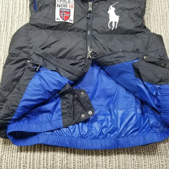 POLO Ralph Lauren USA Down Hill Alpine Big Pony Ski Down Puffer Vest Hooded XL - Picture 5 of 8